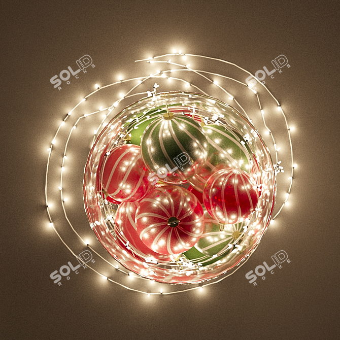 Festive Vase Decor 3D model image 2