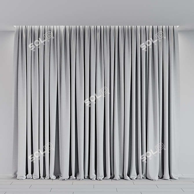 Elegant Curtain Collection 3D model image 2