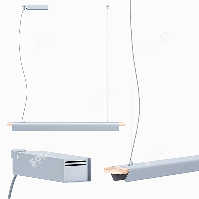 Modern Minimalist SO8 Pendant Lamp 3D model image 4