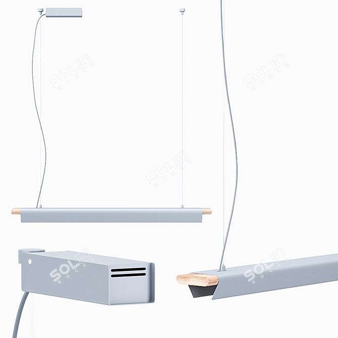 Modern Minimalist SO8 Pendant Lamp 3D model image 5