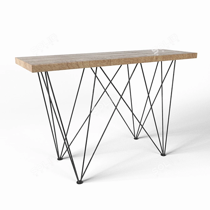 Modern Loft Console Table 3D model image 1