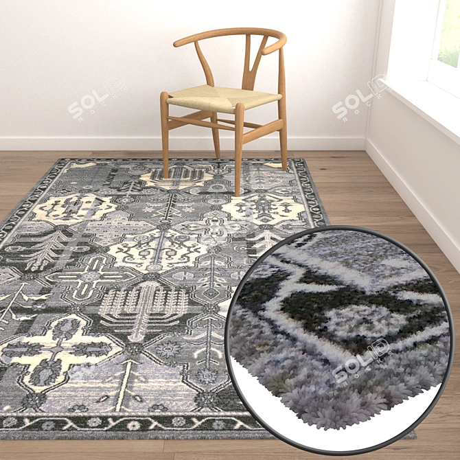 Luxury Carpets Set 3D model image 5