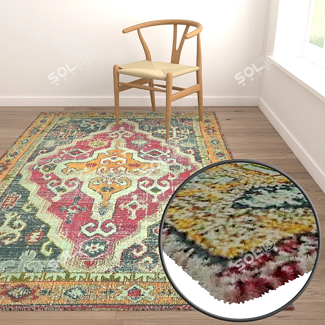 Luxury Set of Premium Carpets 3D model image 5