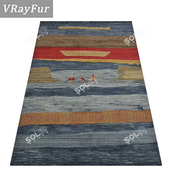 Luxury Carpet Set: High-Quality Textures, Multiple Variants 3D model image 2