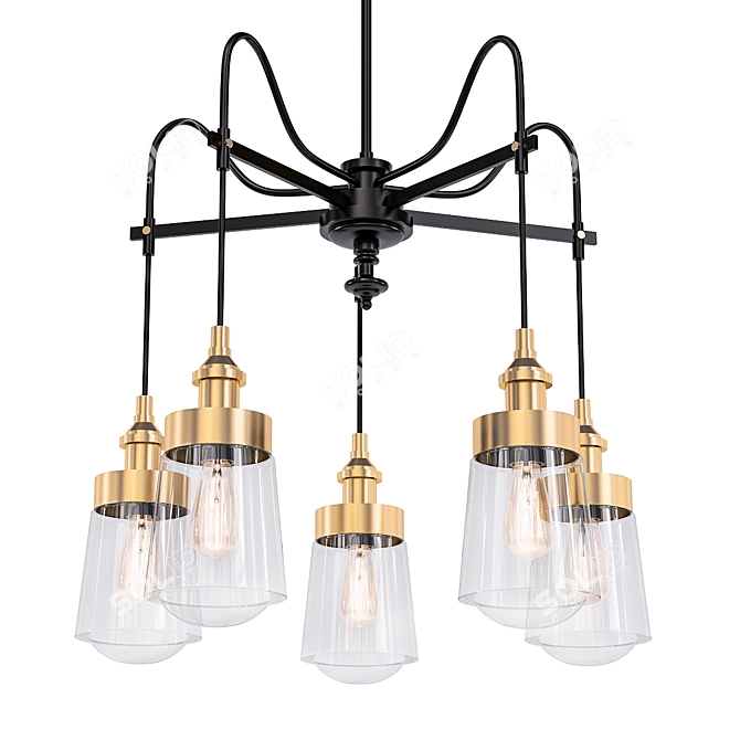 Elegant Savoy House Chandelier 3D model image 1