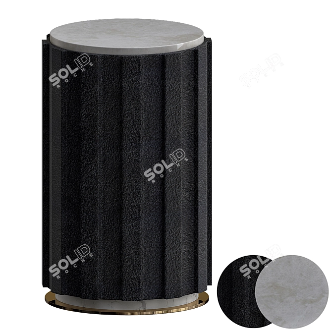 Modern Chelsea Taupe Accent Table 3D model image 1