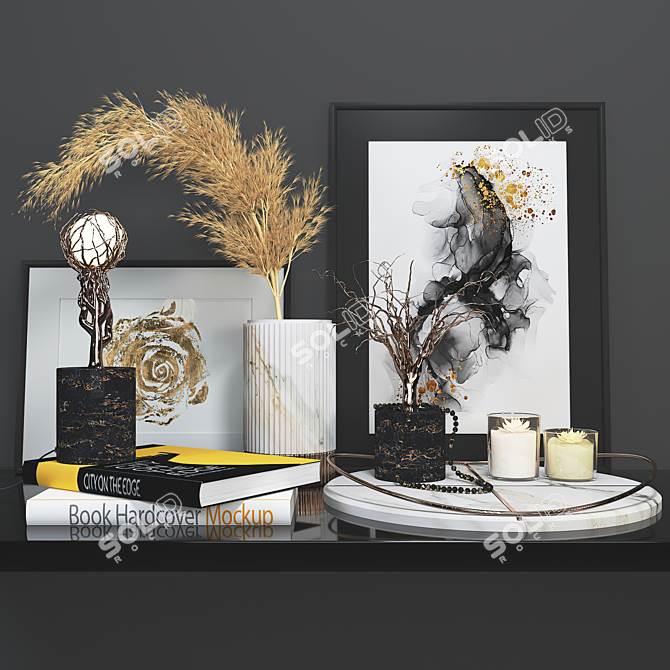 Elegant Decor Set with High Poly Count 3D model image 1