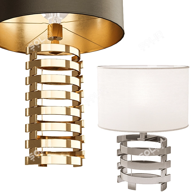 Elegant Baxter Table Lamp: Choose Gold or Nickel Finish 3D model image 2