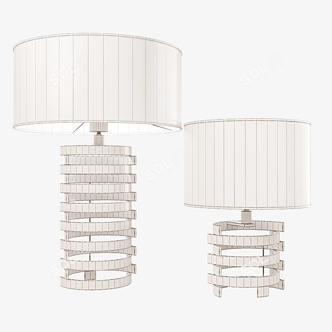 Elegant Baxter Table Lamp: Choose Gold or Nickel Finish 3D model image 3