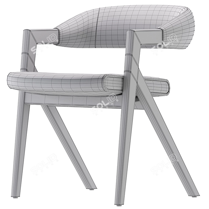 Elegant Paolo Dining Chair: Coco Republic 3D model image 5