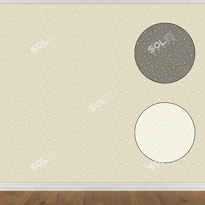 Seamless Wallpaper Set (3 Colors) 3D model image 1