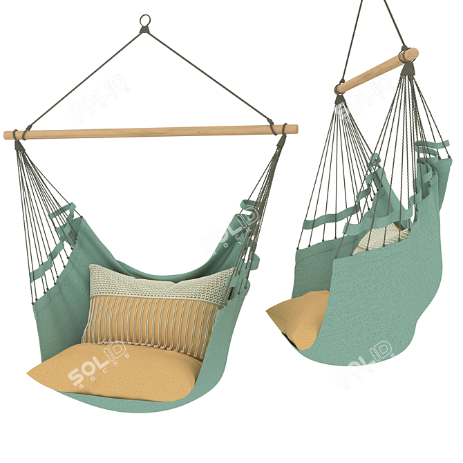 Relax in Style: Hammock Chair 3D model image 1