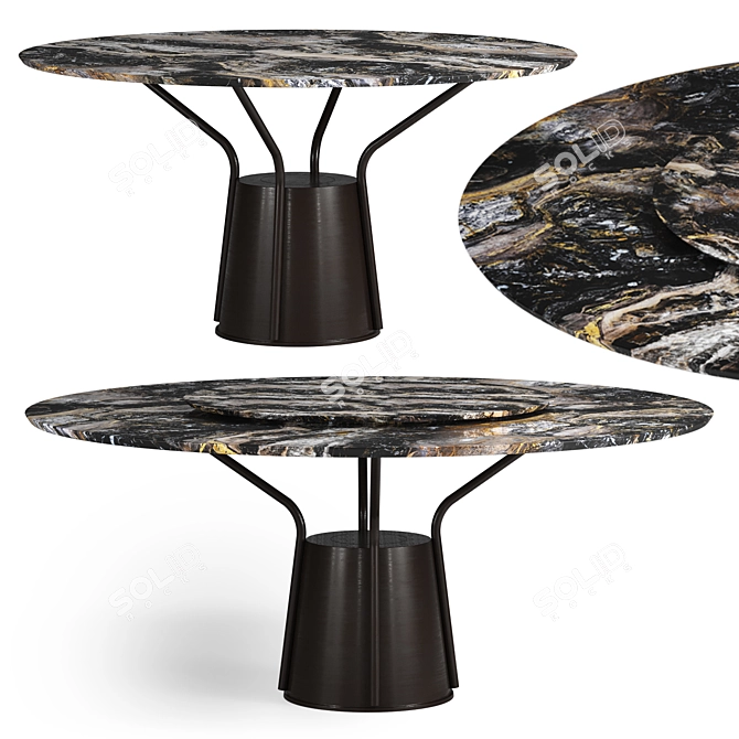 Round Marble Dining Table: BALLOON by Natevo 3D model image 1