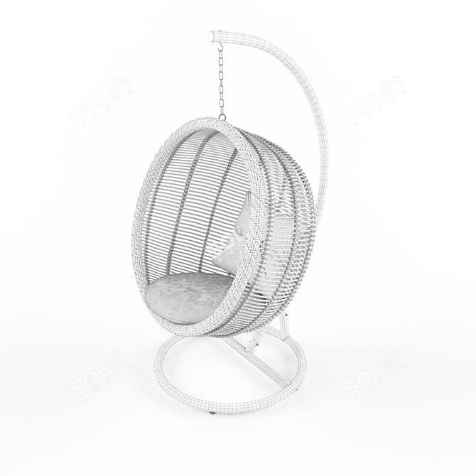 Hampstead Hanging Nest Chair: Relax in Style 3D model image 2