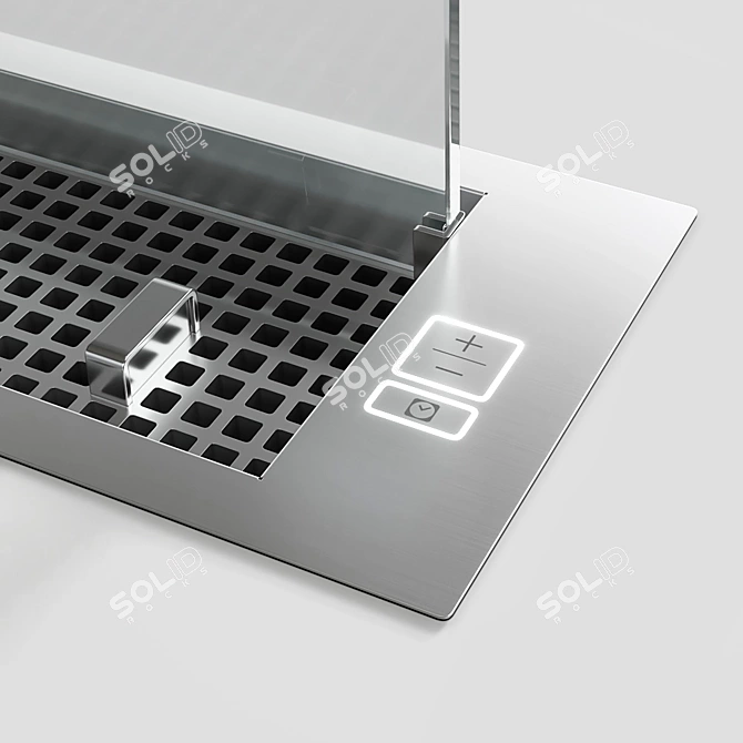 Sleek Steel Downdraft Extractor 3D model image 3