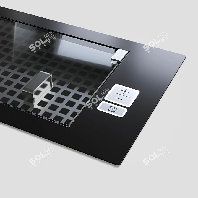 Sleek Steel Downdraft Extractor 3D model image 4