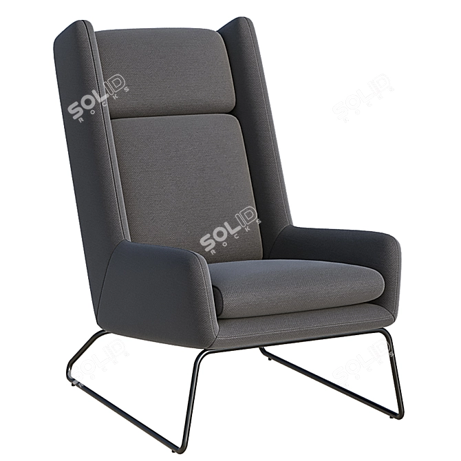 Hicks Modern Armchair: Sleek & Stylish 3D model image 1