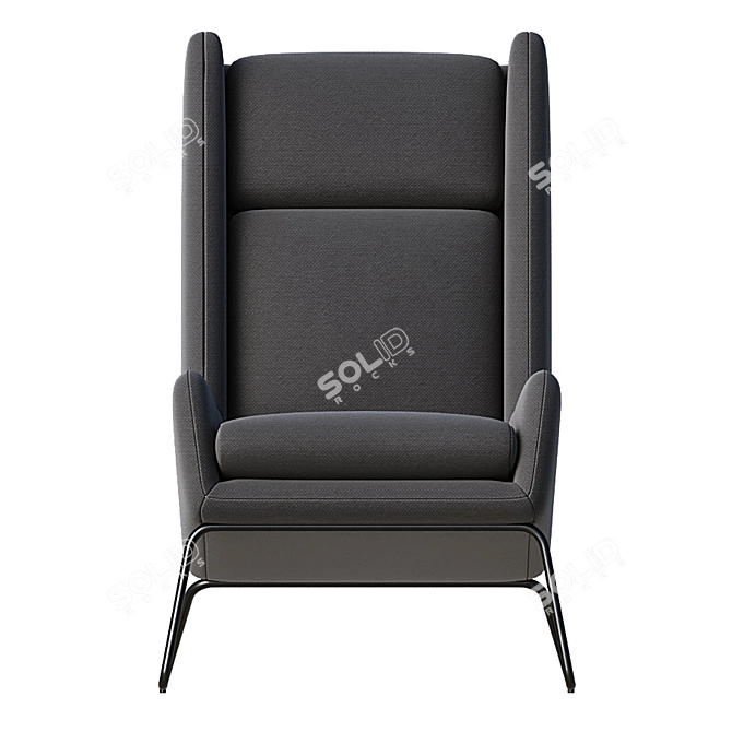 Hicks Modern Armchair: Sleek & Stylish 3D model image 3