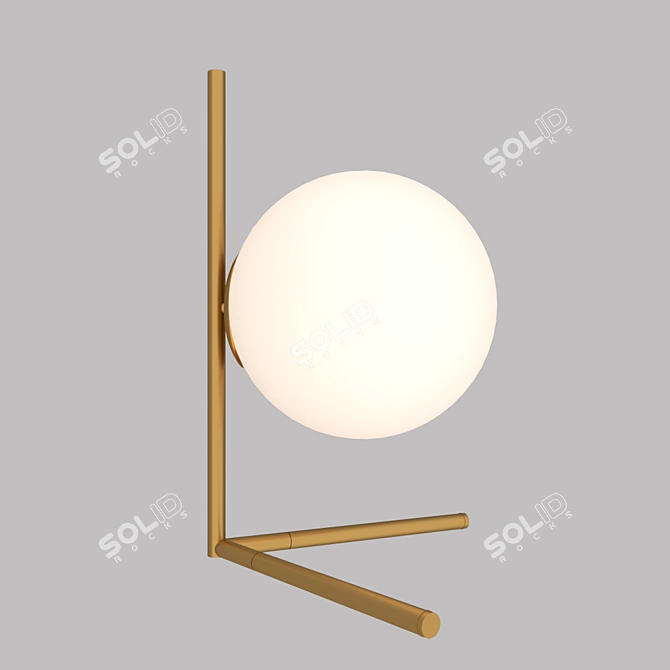 Elegant Gold MJ IC Table 3D model image 1