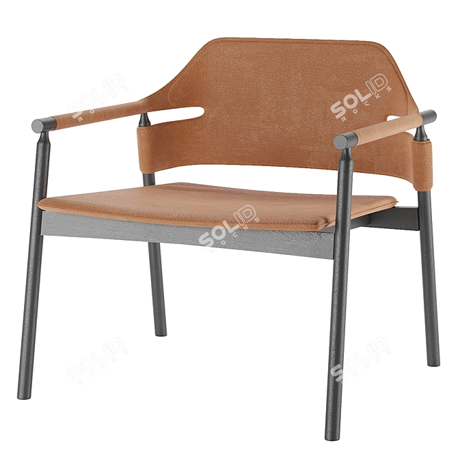 Suite AP L CU Lounge Armchair: Modern Comfort for Ultimate Relaxation 3D model image 1