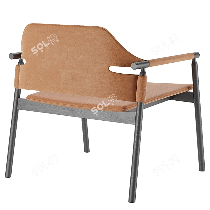 Suite AP L CU Lounge Armchair: Modern Comfort for Ultimate Relaxation 3D model image 2