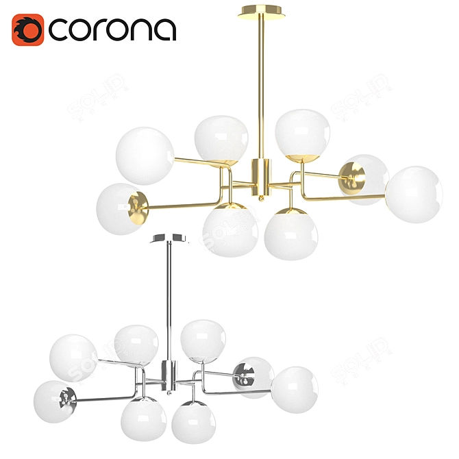 Elegant Erich Chandelier - MOD221-PL-08-G 3D model image 3