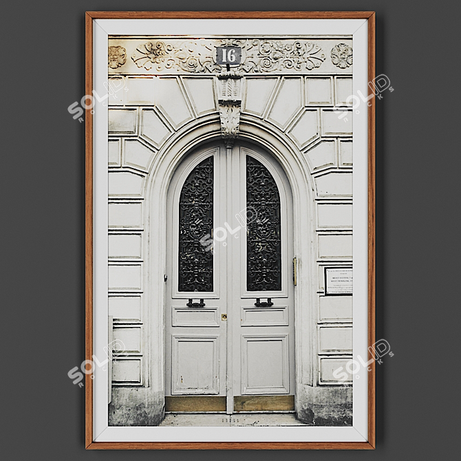 Wooden Framed Picture 3D model image 1