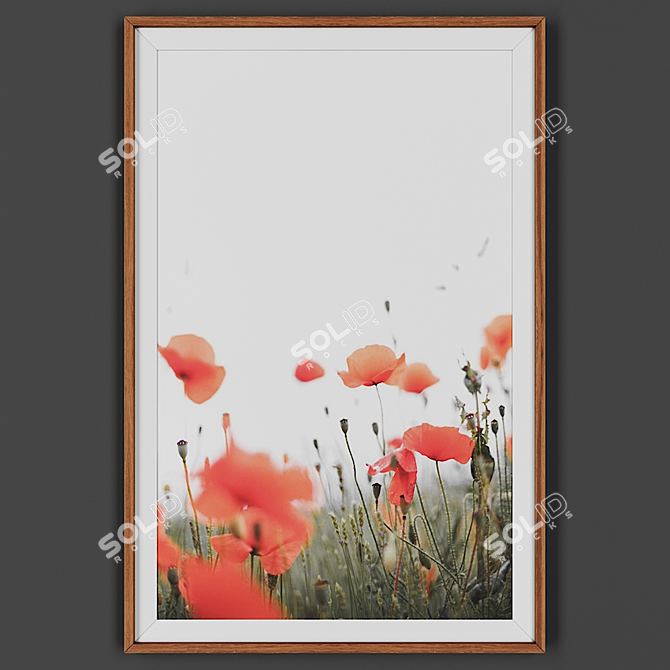 Wooden Framed Picture 3D model image 1