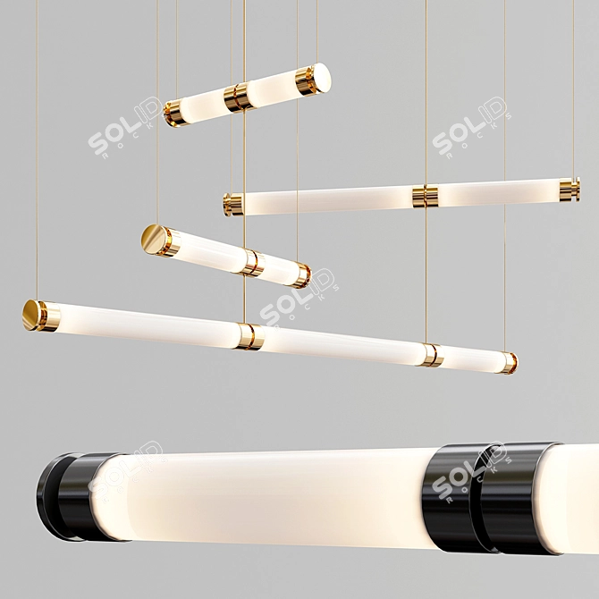 Luminous Luna Chandelier 3D model image 1