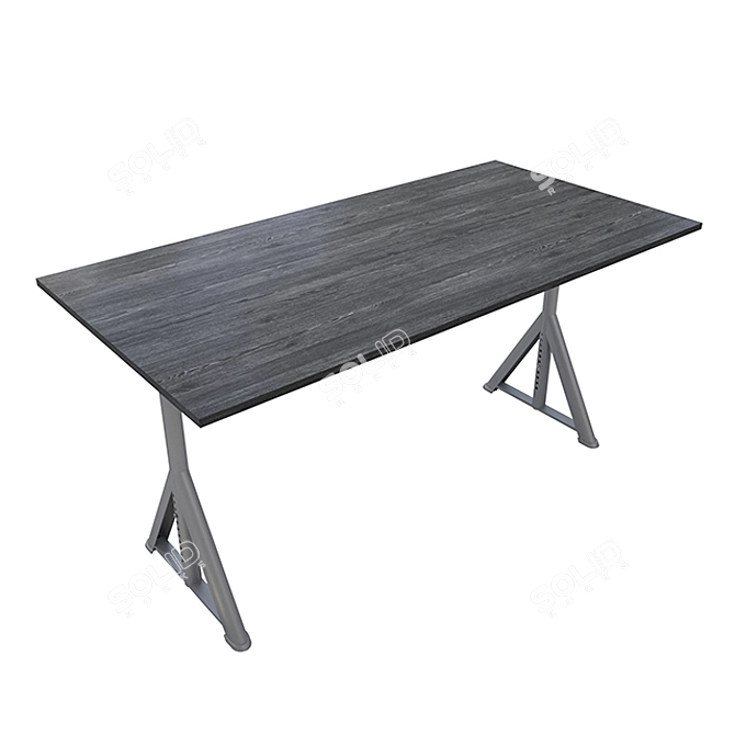 IDOSEN Height-Adjustable Computer Desk 3D model image 4