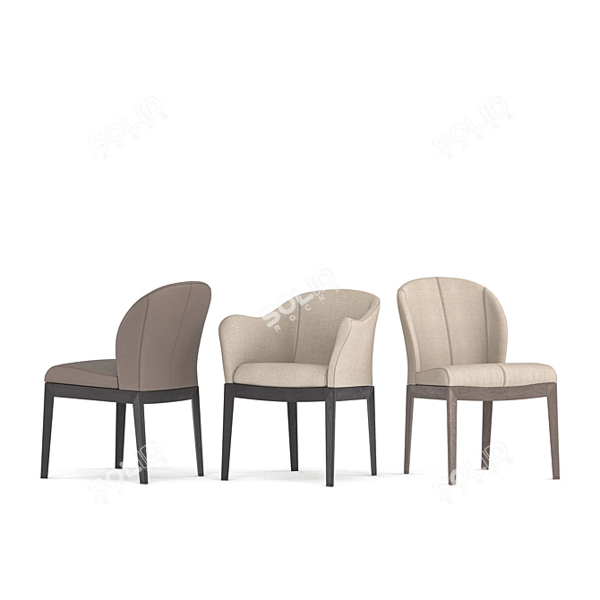 Giorgetti Normal Set: Elegant Table & Chair 3D model image 3