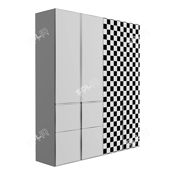 Stylish Muzafarov Wardrobe 3D model image 5