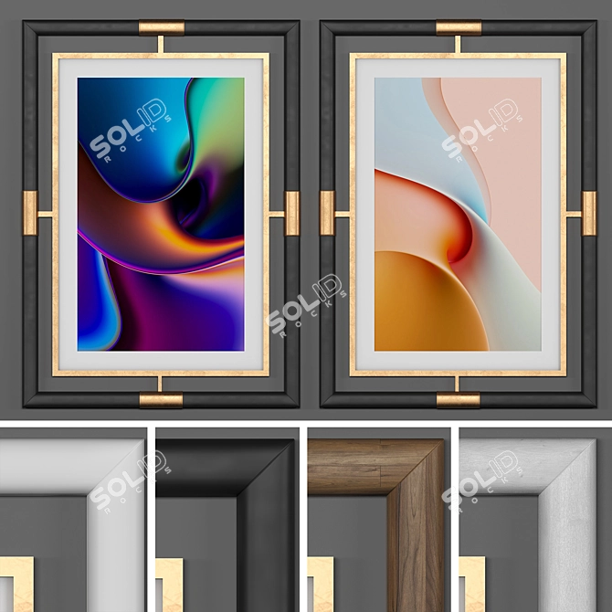 Elegant Baguette Frame for Interior 3D model image 2