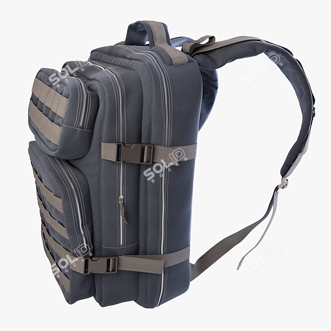 Realistic 3D Backpack Model 3D model image 2