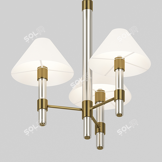 Radiant Glow Mini Chandelier 3D model image 2