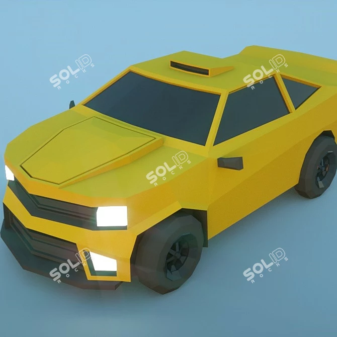 High-Polygon Sports Car Model 3D model image 1