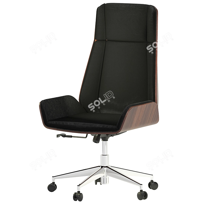 Hazel High Back Leather Chair - Elegant and Comfortable 3D model image 2