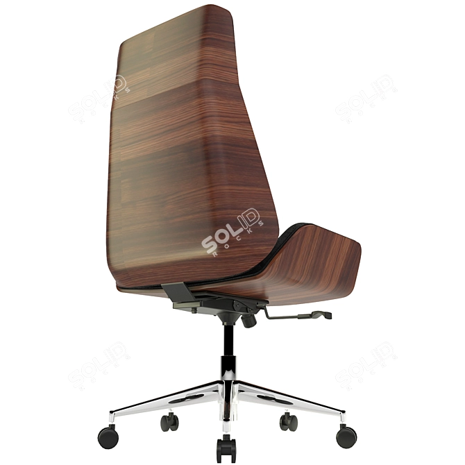 Hazel High Back Leather Chair - Elegant and Comfortable 3D model image 3