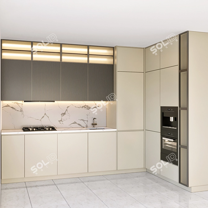 Modern Compact Kitchen Storage Solution 3D model image 2