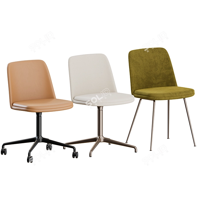Rely Chair: Sleek and Stylish Seating Solution 3D model image 1