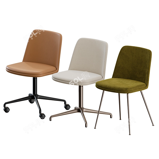Rely Chair: Sleek and Stylish Seating Solution 3D model image 4