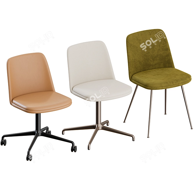 Rely Chair: Sleek and Stylish Seating Solution 3D model image 5