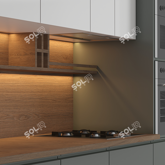 Classic Kitchen in Millimeters 3D model image 3