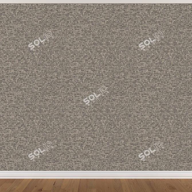 Seamless Wallpaper Set with 3 Textures 3D model image 2