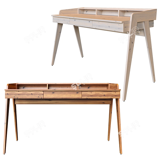 Sleek & Stylish Drommen Desk 3D model image 2