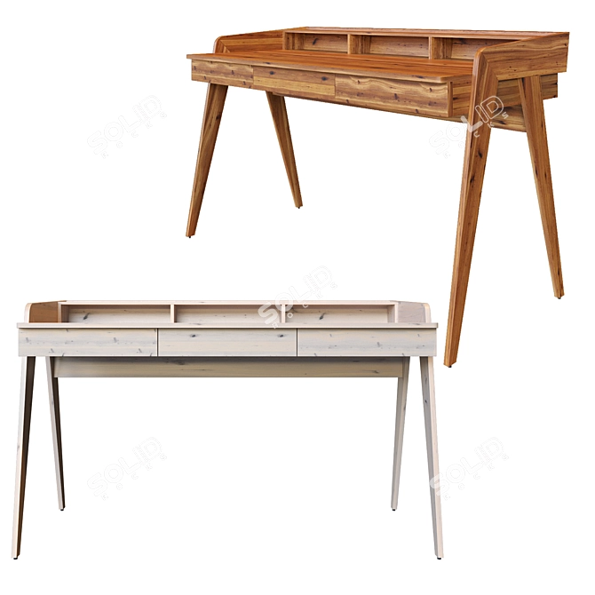 Sleek & Stylish Drommen Desk 3D model image 3