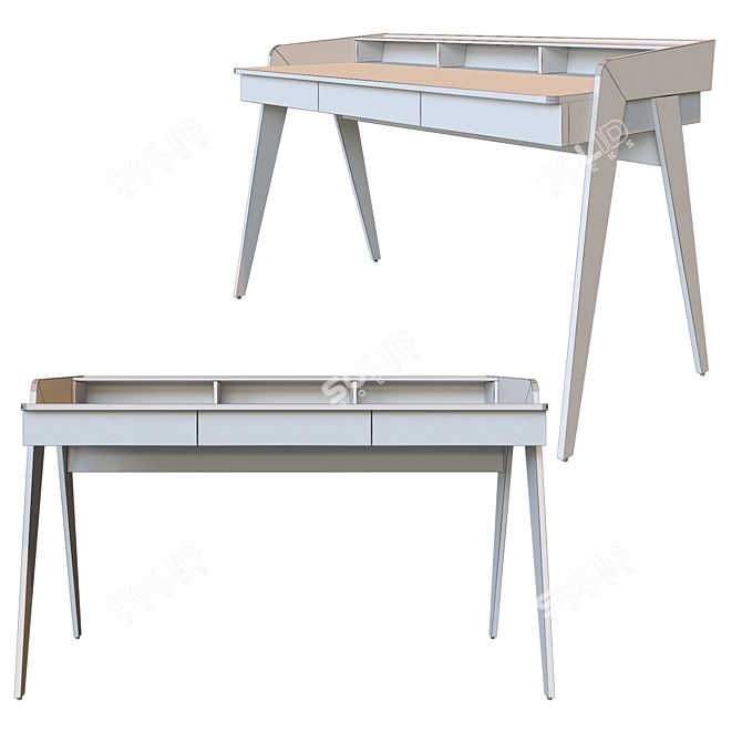 Sleek & Stylish Drommen Desk 3D model image 4