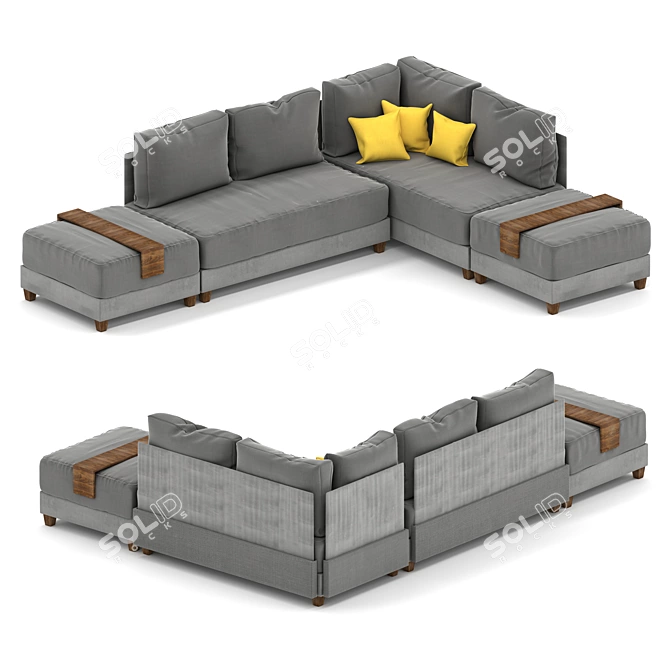 Modern Koctas Fly Sofa, 3Ds Max 2016 3D model image 1