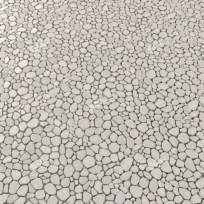 Polygonal Paving Slabs - Smooth and Textured 3D model image 3