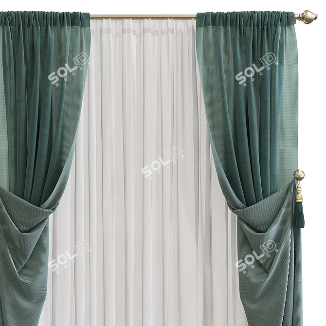 Revamped Curtain with Enhanced Design 3D model image 2